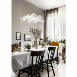 Luminaires Fabas Luce Éclairage Led|Suspension Fabas Luce Sylvie LED Blanc, 1 lumière