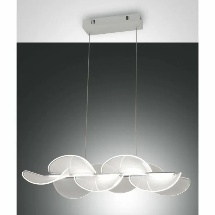 Luminaires Fabas Luce Éclairage Led|Suspension Fabas Luce Sylvie LED Blanc, 1 lumière