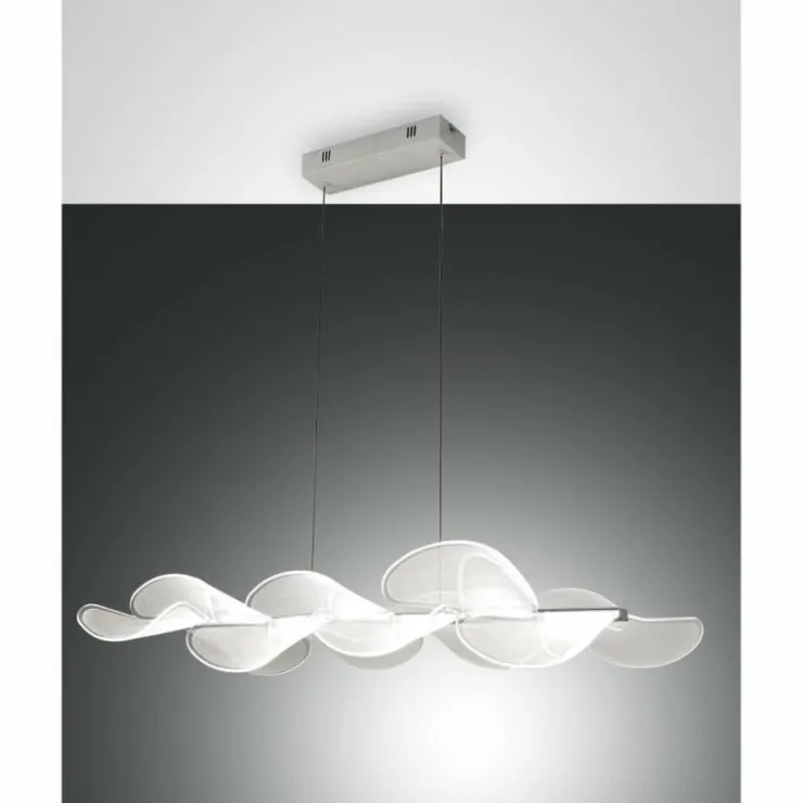 Luminaires Fabas Luce Éclairage Led|Suspension Fabas Luce Sylvie LED Blanc, 1 lumière