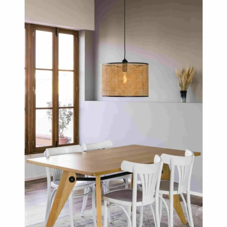 Luminaires Faro Barcelona Suspensions|Suspension Faro Barcelona Mambo Noir, 1 lumière