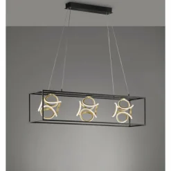 Luminaires Fischer & Honsel Éclairage Led|Suspension Fischer & Honsel premium Gesa LED Noir, 1 lumière