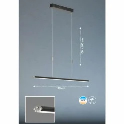 Luminaires Fischer & Honsel Éclairage Led|Suspension Fischer & Honsel Beat TW LED Noir, 1 lumière