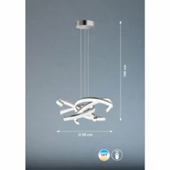 Luminaires Fischer & Honsel Éclairage Led|Suspension Fischer & Honsel Sund TW LED Nickel mat, 4 lumières