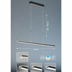Luminaires Fischer & Honsel Éclairage Led|Suspension Fischer & Honsel Vitan TW LED Noir, 1 lumière