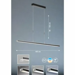 Luminaires Fischer & Honsel Suspensions|Suspension Fischer & Honsel Vitan TW LED Noir, 1 lumière