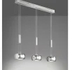 Luminaires Fischer & Honsel Suspensions|Suspension Fischer & Honsel Colette LED Nickel mat, 3 lumières