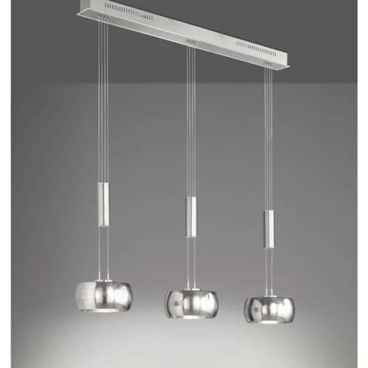 Luminaires Fischer & Honsel Suspensions|Suspension Fischer & Honsel Colette LED Nickel mat, 3 lumières