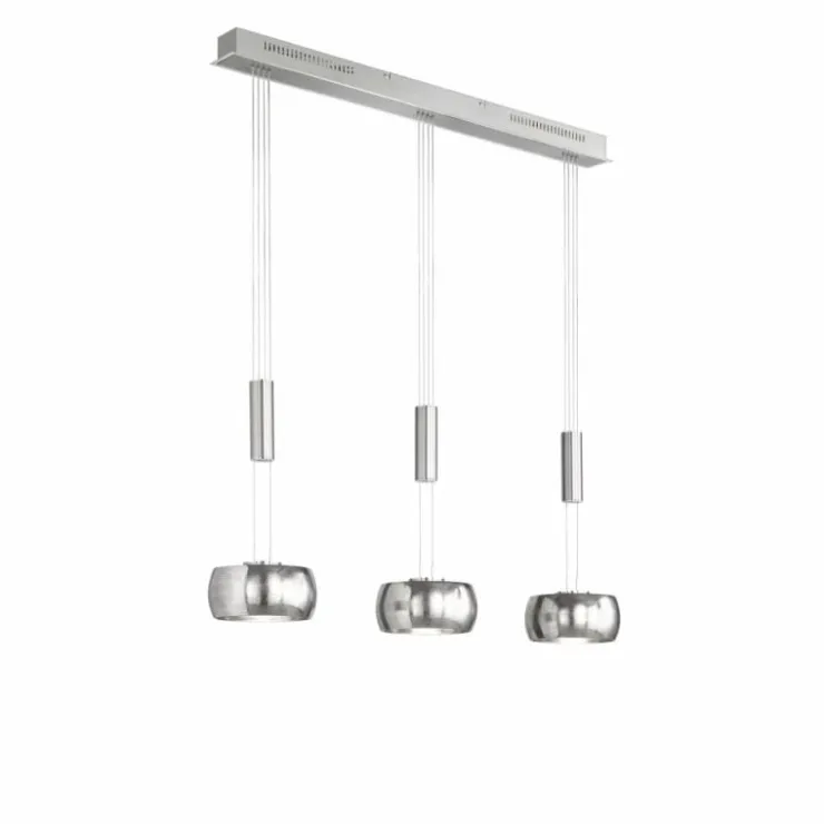 Luminaires Fischer & Honsel Suspensions|Suspension Fischer & Honsel Colette LED Nickel mat, 3 lumières