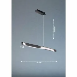 Luminaires Fischer & Honsel Éclairage Led|Suspension Fischer & Honsel Bridge LED Noir, 1 lumière