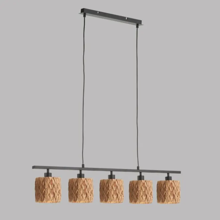 Luminaires Fischer & Honsel Suspensions|Suspension Fischer & Honsel Hyazinthe Noir, 5 lumières