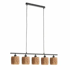 Luminaires Fischer & Honsel Suspensions|Suspension Fischer & Honsel Hyazinthe Noir, 5 lumières