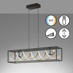 Luminaires Fischer & Honsel Suspensions|Suspension Fischer & Honsel Gian LED Noir, 1 lumière, Télécommandes