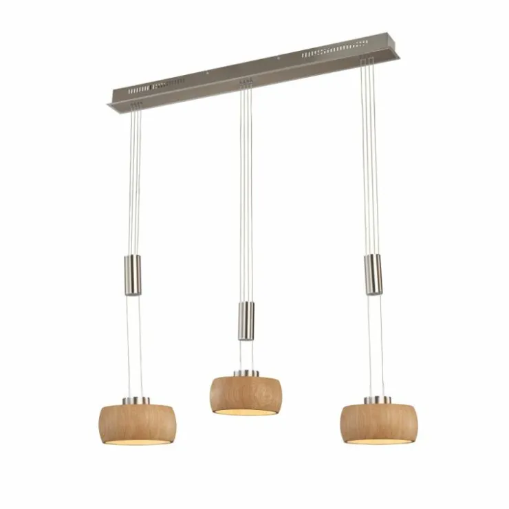 Luminaires Fischer & Honsel Suspensions|Suspension Fischer & Honsel SHINEWOOD LED Nickel mat, 3 lumières