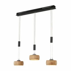 Luminaires Fischer & Honsel Suspensions|Suspension Fischer & Honsel SHINEWOOD LED Noir, 3 lumières