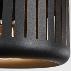 hofstein Suspensions|Suspension Fournie Noir, 3 lumières