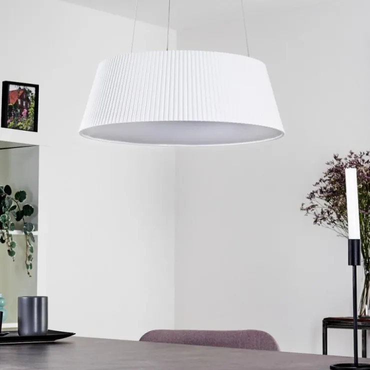 hofstein Suspensions|Suspension Fremont LED Blanc, 1 lumière, Télécommandes