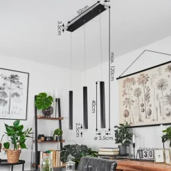 hofstein Éclairage Led|Suspension Freshwater LED Noir, 3 lumières