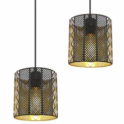 Luminaires Globo Lighting Suspensions|Suspension Globo ABINI Noir, 4 lumières