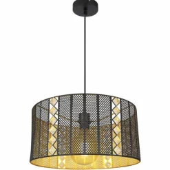 Luminaires Globo Lighting Suspensions|Suspension Globo ABINI Noir, 1 lumière