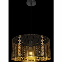 Luminaires Globo Lighting Suspensions|Suspension Globo ABINI Noir, 1 lumière