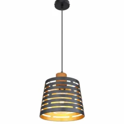 Luminaires Globo Lighting Suspensions|Suspension Globo ABLONA Noir, 1 lumière
