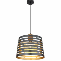 Luminaires Globo Lighting Suspensions|Suspension Globo ABLONA Noir, 1 lumière