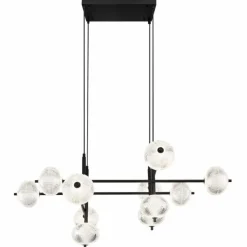 Luminaires Globo Lighting Suspensions|Suspension Globo AIDA LED Noir, 11 lumières