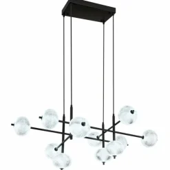 Luminaires Globo Lighting Suspensions|Suspension Globo AIDA LED Noir, 11 lumières
