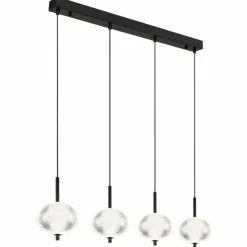 Luminaires Globo Lighting Éclairage Led|Suspension Globo AIDA LED Noir, 4 lumières