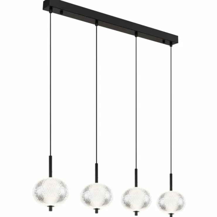 Luminaires Globo Lighting Éclairage Led|Suspension Globo AIDA LED Noir, 4 lumières