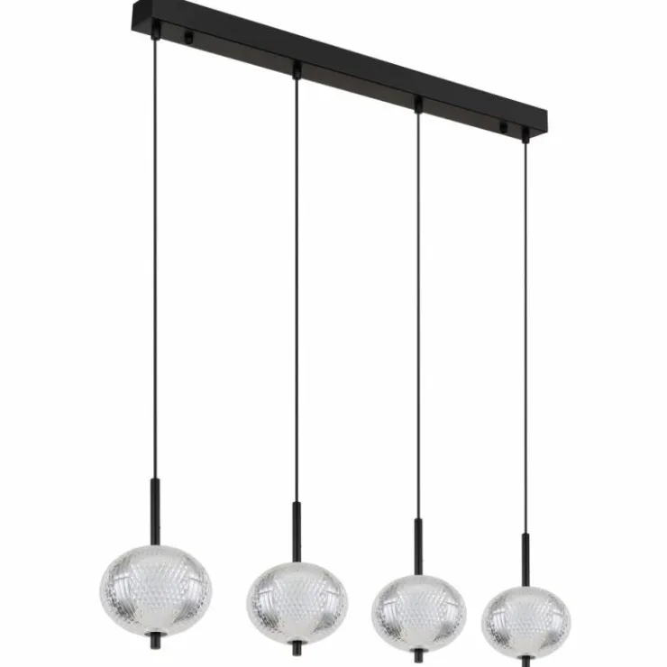 Luminaires Globo Lighting Éclairage Led|Suspension Globo AIDA LED Noir, 4 lumières