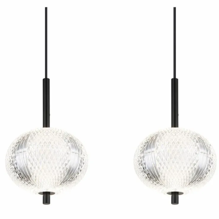 Luminaires Globo Lighting Éclairage Led|Suspension Globo AIDA LED Noir, 4 lumières