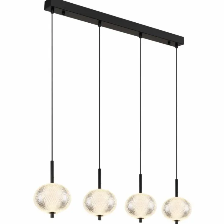 Luminaires Globo Lighting Éclairage Led|Suspension Globo AIDA LED Noir, 4 lumières