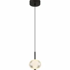 Luminaires Globo Lighting Suspensions|Suspension Globo AIDA LED Noir, 1 lumière