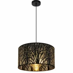 Luminaires Globo Lighting Suspensions|Suspension Globo BARZI Noir, 1 lumière