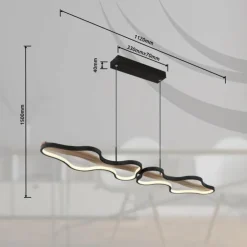 Luminaires Globo Lighting Éclairage Led|Suspension Globo BEZZY LED Noir, 1 lumière, Télécommandes