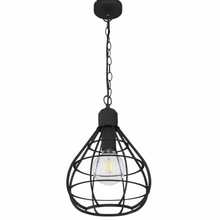Luminaires Globo Lighting Suspensions|Suspension Globo CLASTRA Noir, 1 lumière
