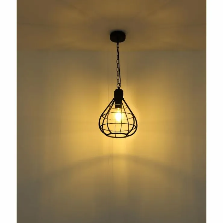 Luminaires Globo Lighting Suspensions|Suspension Globo CLASTRA Noir, 1 lumière