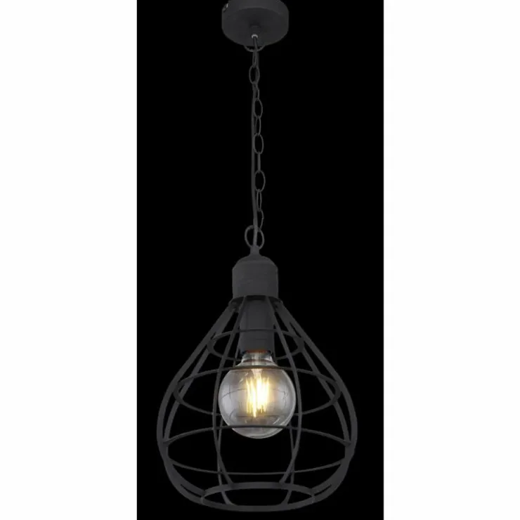 Luminaires Globo Lighting Suspensions|Suspension Globo CLASTRA Noir, 1 lumière