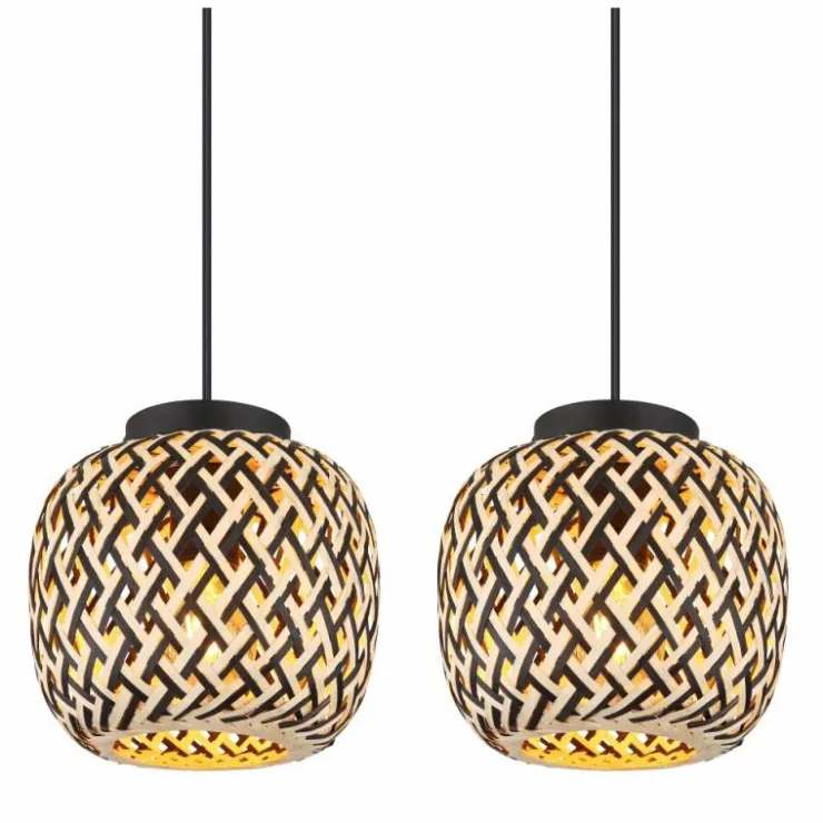 Luminaires Globo Lighting Suspensions|Suspension Globo COLLY Noir, 4 lumières