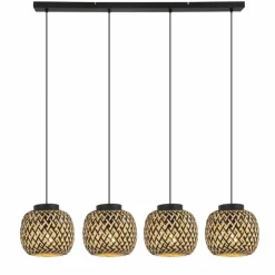 Luminaires Globo Lighting Suspensions|Suspension Globo COLLY Noir, 4 lumières