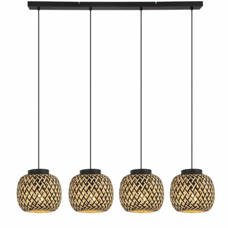 Luminaires Globo Lighting Suspensions|Suspension Globo COLLY Noir, 4 lumières