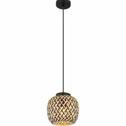 Luminaires Globo Lighting Suspensions|Suspension Globo COLLY Noir, 1 lumière