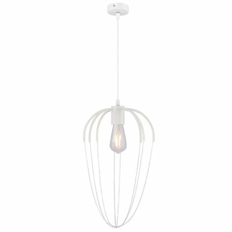 Luminaires Globo Lighting Suspensions|Suspension Globo CREAM Blanc, 1 lumière