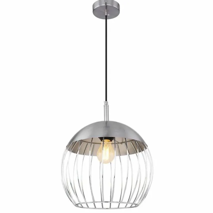 Luminaires Globo Lighting Suspensions|Suspension Globo CREAM Chrome, 1 lumière