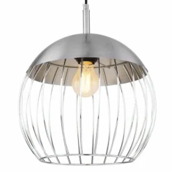 Luminaires Globo Lighting Suspensions|Suspension Globo CREAM Chrome, 1 lumière