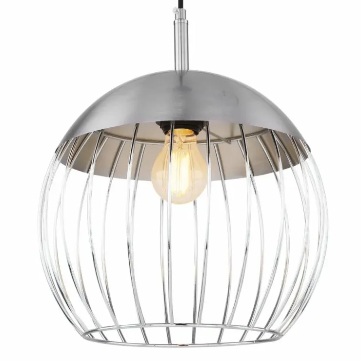 Luminaires Globo Lighting Suspensions|Suspension Globo CREAM Chrome, 1 lumière