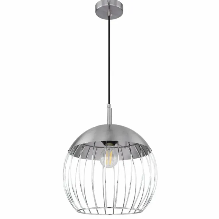 Luminaires Globo Lighting Suspensions|Suspension Globo CREAM Chrome, 1 lumière