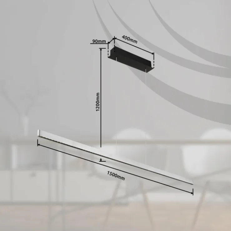 Luminaires Globo Lighting Éclairage Led|Suspension Globo DENTSY LED Noir, 1 lumière