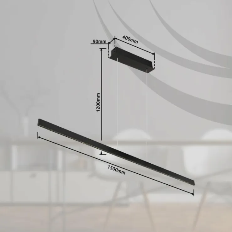 Luminaires Globo Lighting Éclairage Led|Suspension Globo DENTSY LED Noir, 1 lumière
